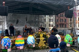 Obří kraslice ozdobily centrum Olomouce