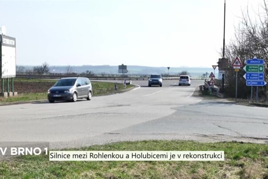 Silnice mezi Rohlenkou a Holubicemi je v rekonstrukci