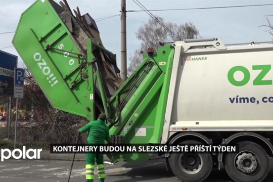 Velkokapacitní kontejnery budou na Slezské ještě příští týden, ne vše ale do nich patří