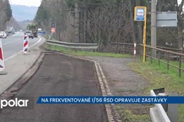 Na silnici I/56 do Beskyd ŘSD opravuje autobusové zastávky