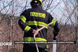 Hasičům patří poděkování za uhašení rozsáhlého lesního požáru v Návsí