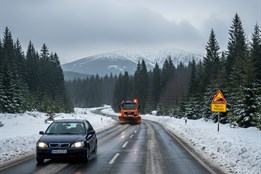 Ledovka, sněhové jazyky i závěje: Doprava v kraji vyžaduje zvýšenou opatrnost