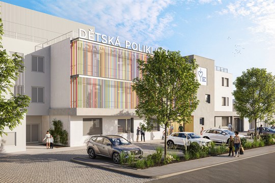 Stavba Jihočeské dětské polikliniky v Českých Budějovicích začala